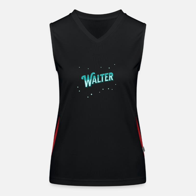 Walter name personalized Women's Functional Contrast Tank Top
