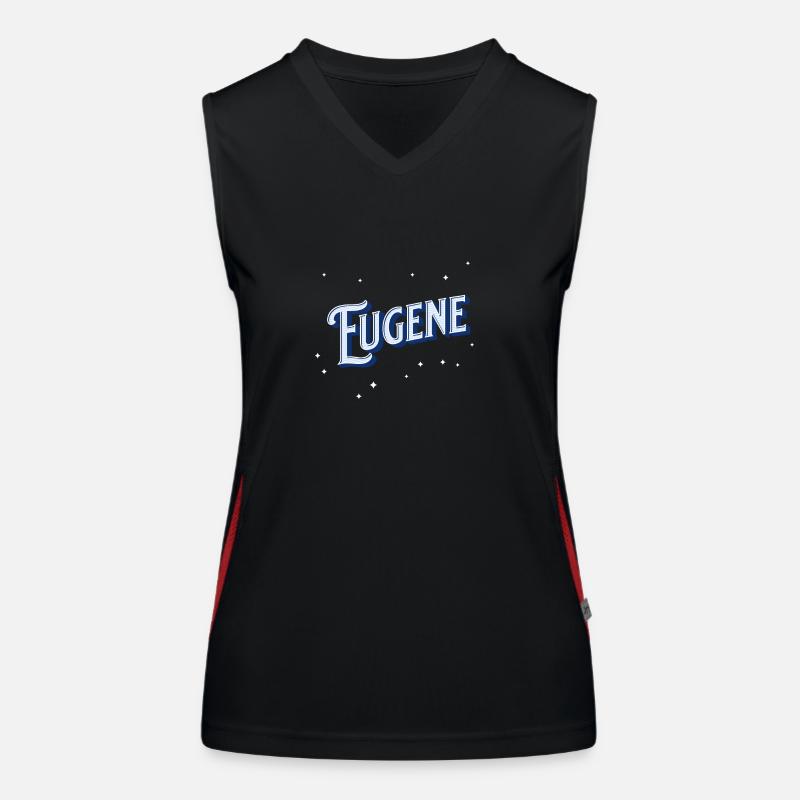 Eugene name personalized Women's Functional Contrast Tank Top