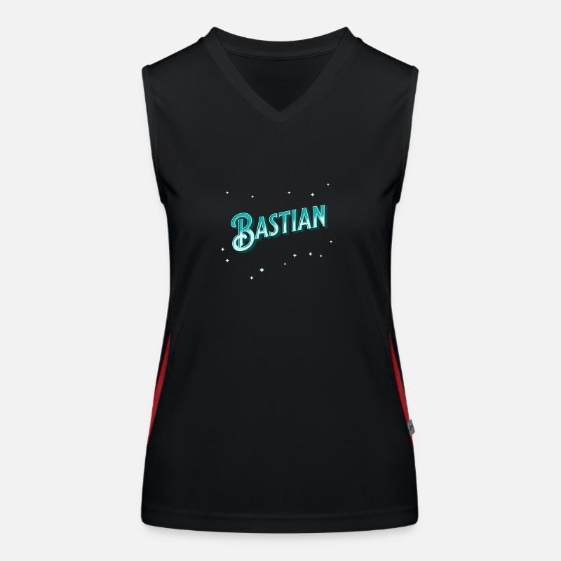 Bastian's name personalized Women's Functional Contrast Tank Top