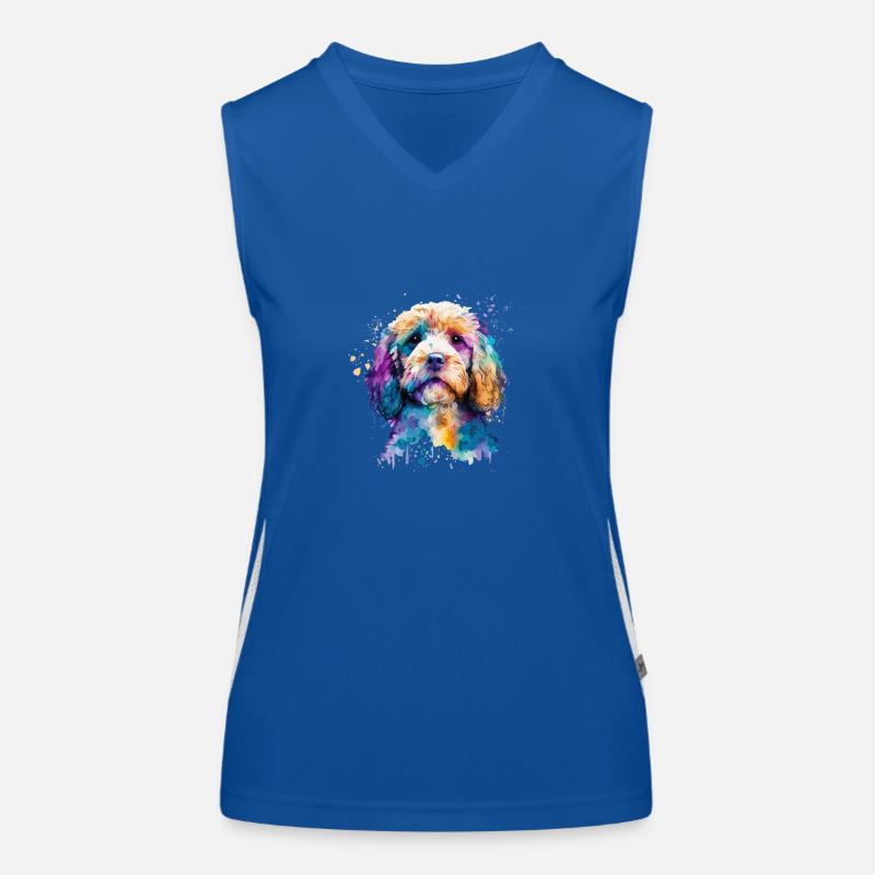 Cockapoo for dog lovers Spoodle Women's Functional Contrast Tank Top