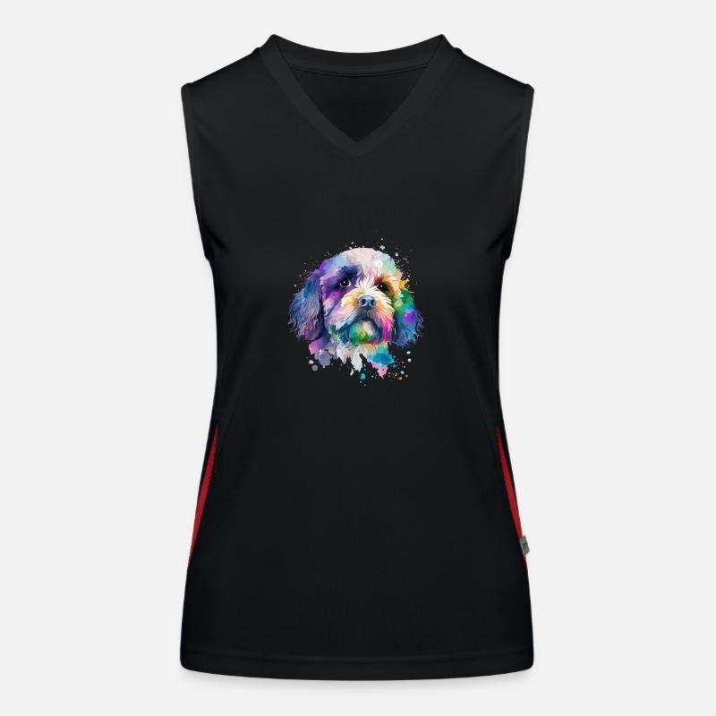 Cockapoo for dog lovers Spoodle Women's Functional Contrast Tank Top