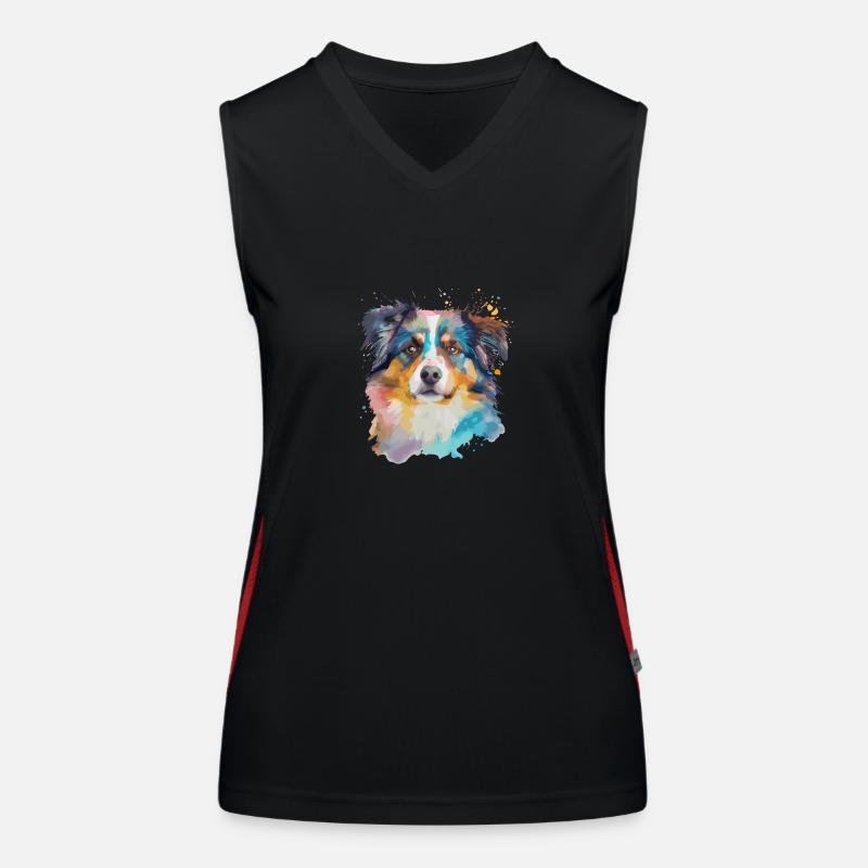 Australian Shepherd Dogs Mistress Master Women's Functional Contrast Tank Top