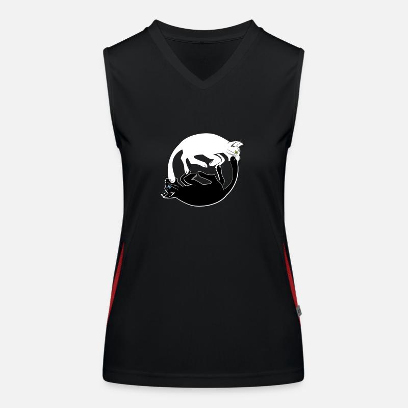 Psychedelic cats Women's Functional Contrast Tank Top