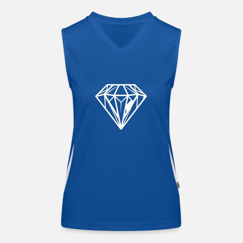 Diamond Gemstone Jewel Women's Functional Contrast Tank Top