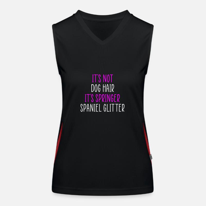 Springer Spaniel Glitzer Funktionelles Kontrast-Tank Top für Frauen