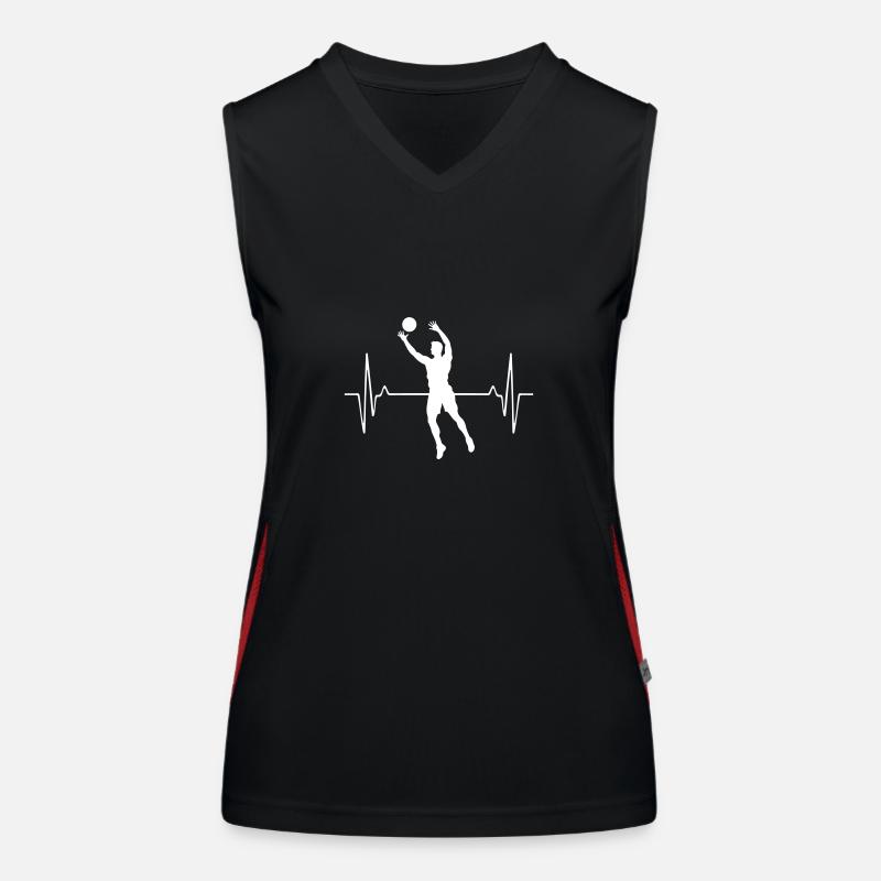 Volleyball Player Pulse Frequency Women's Functional Contrast Tank Top