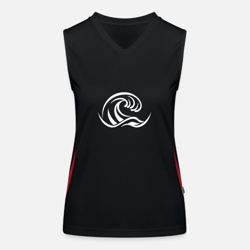 Ocean Wave Water Women's Functional Contrast Tank Top