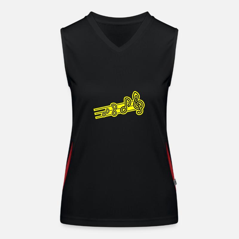 Musik Symbol Notenschlüssel Funktionelles Kontrast-Tank Top für Frauen