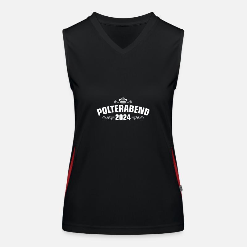 Polterabend 2024 Funktionelles Kontrast-Tank Top für Frauen