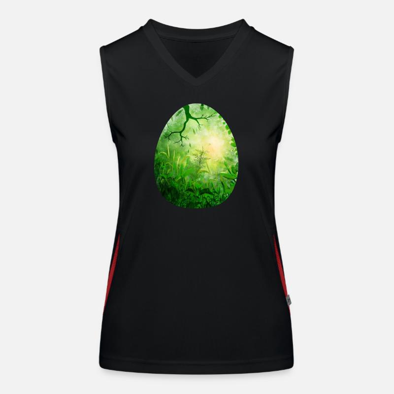 Drachenei Grün Funktionelles Kontrast-Tank Top für Frauen