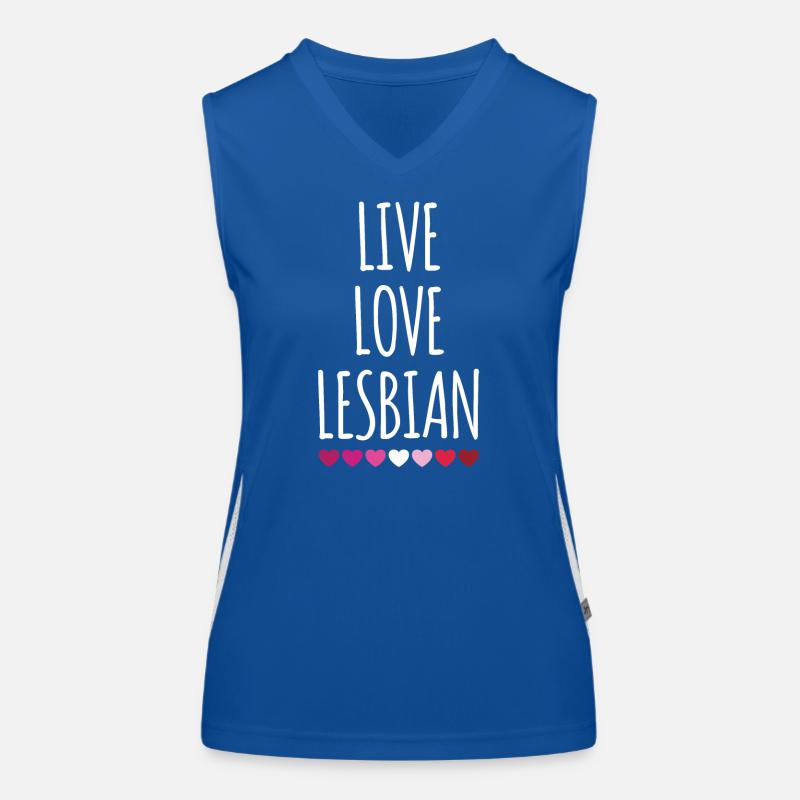 Leben. Liebe. Lesbe. Funktionelles Kontrast-Tank Top für Frauen