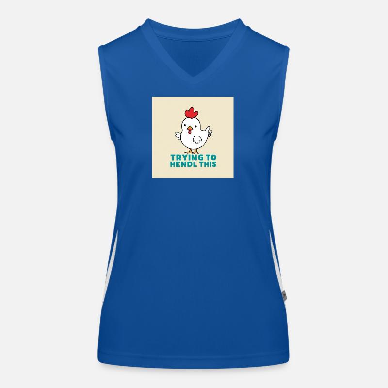 Poulet « Essayer de faire ça » Débardeur respirant contrasté Femme