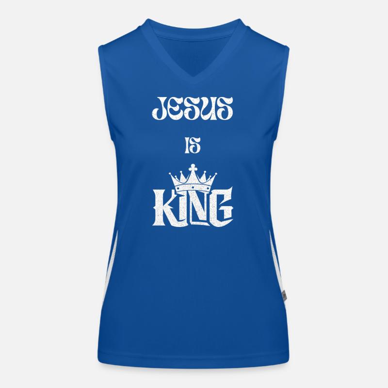 Jesus Is King Narrow Character Design Women's Functional Contrast Tank Top