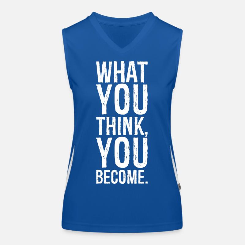 was du glaubst zu werden Funktionelles Kontrast-Tank Top für Frauen