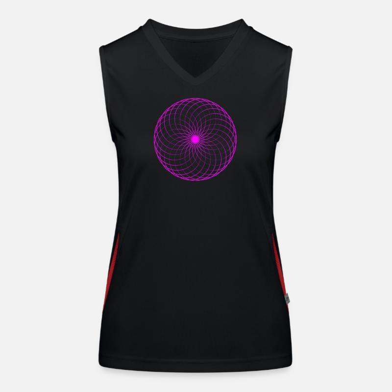 Neonspirale Netz Torus Funktionelles Kontrast-Tank Top für Frauen