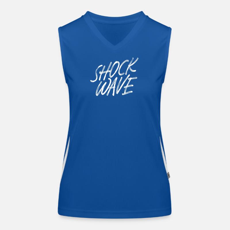 Conception de la tempête à ondes de choc en brosse Débardeur respirant contrasté Femme