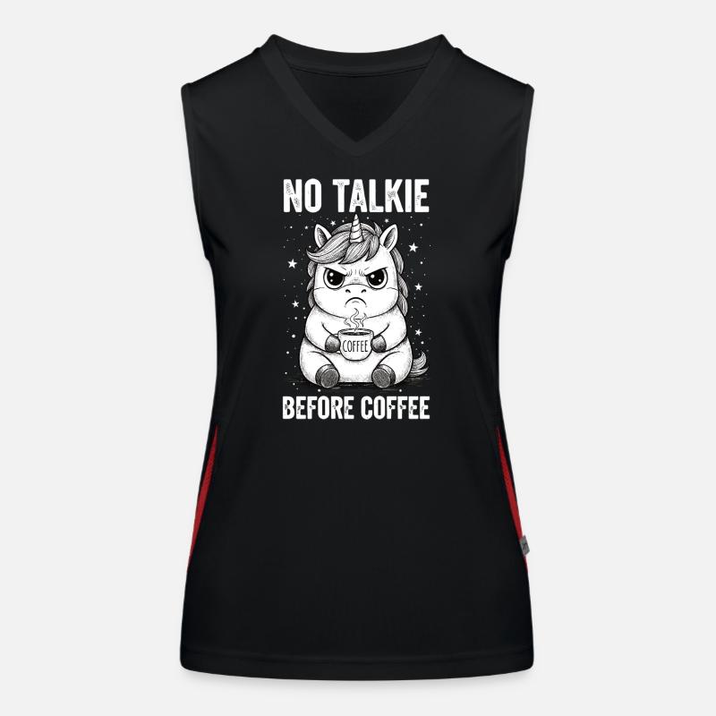 Pas de conversation devant une licorne amoureuse du café Débardeur respirant contrasté Femme