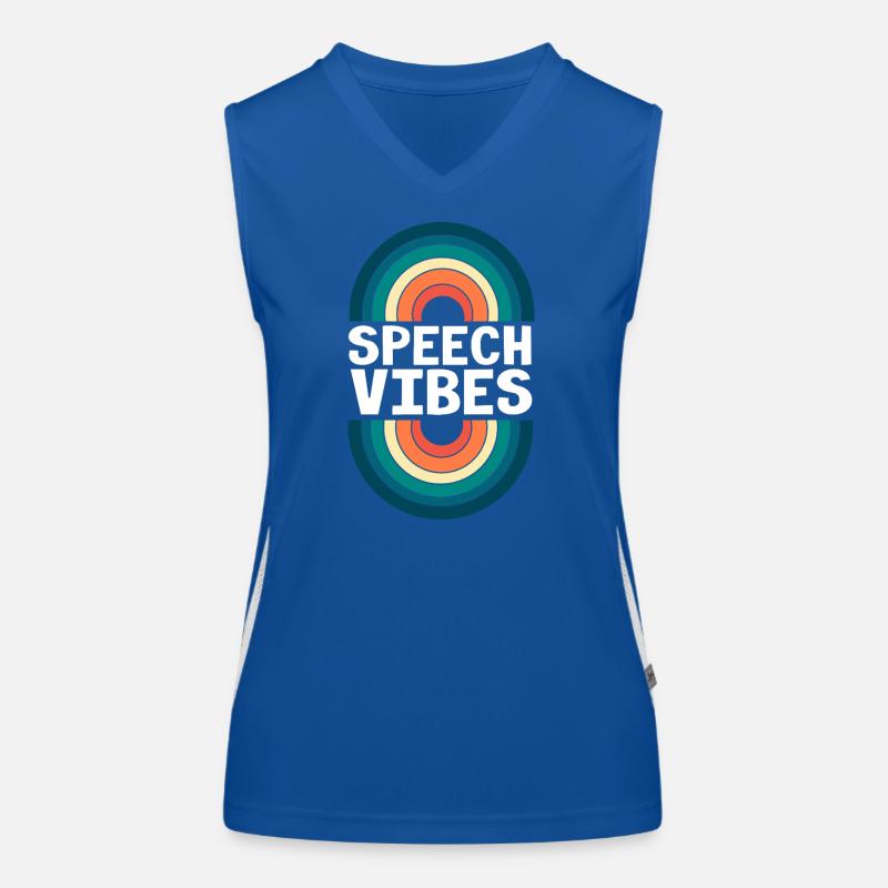 Speech Therapy Speech Therapist Women's Functional Contrast Tank Top
