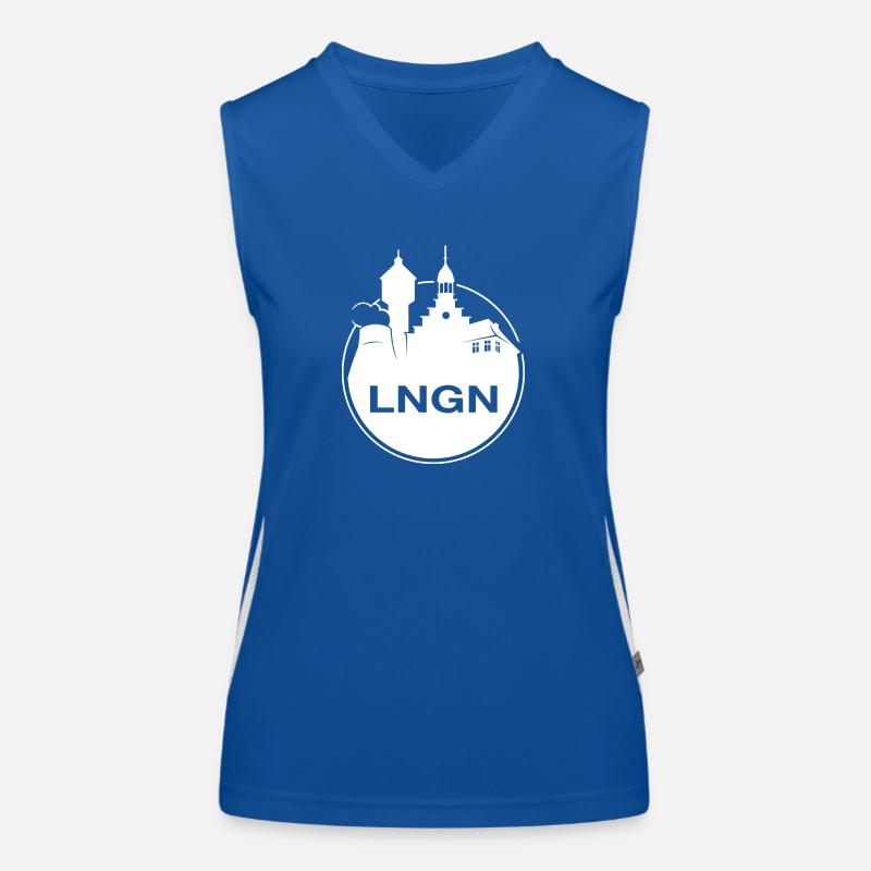 Lingen Skyline Funktionelles Kontrast-Tank Top für Frauen