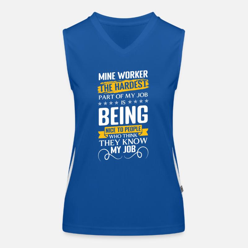 Bergarbeiter Arbeiter Minenarbeiter Grube Funktionelles Kontrast-Tank Top für Frauen