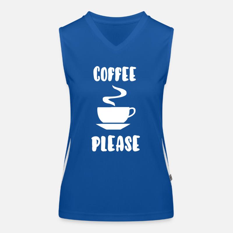 Kaffee bitte Funktionelles Kontrast-Tank Top für Frauen