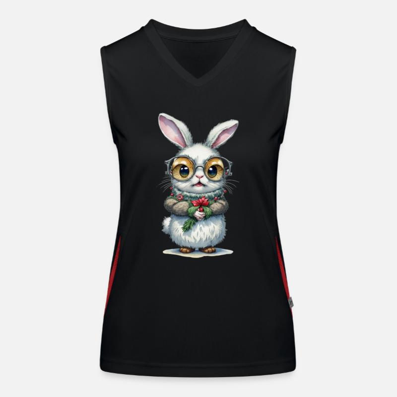 Lapin de Noël Débardeur respirant contrasté Femme