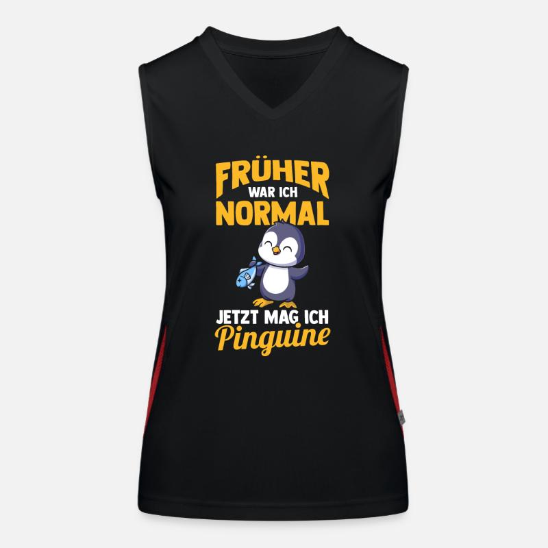 Pinguin Funktionelles Kontrast-Tank Top für Frauen