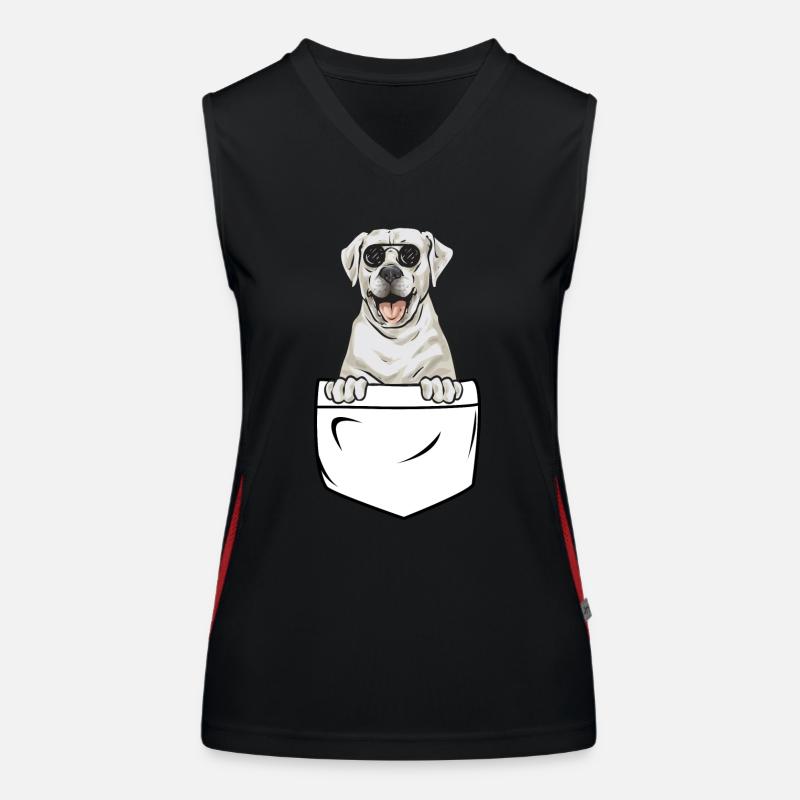 Labrador Retriever blanc Labrador Labrador blanc Débardeur respirant contrasté Femme