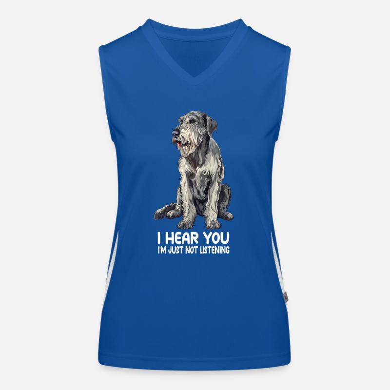 Irish Wolfhound Funktionelles Kontrast-Tank Top für Frauen