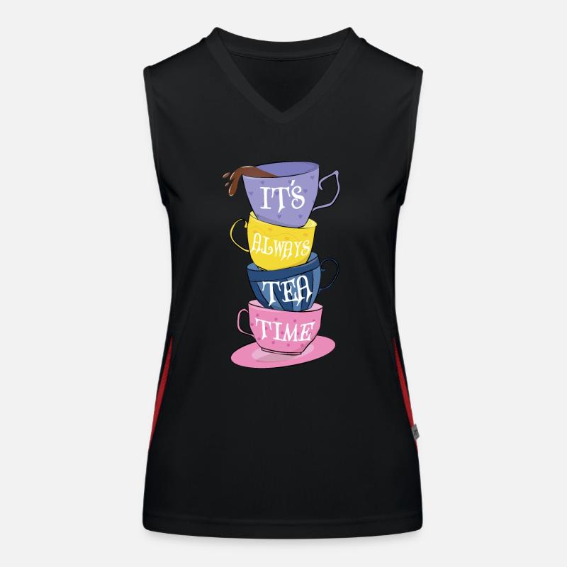 Es ist immer Teezeit Funktionelles Kontrast-Tank Top für Frauen