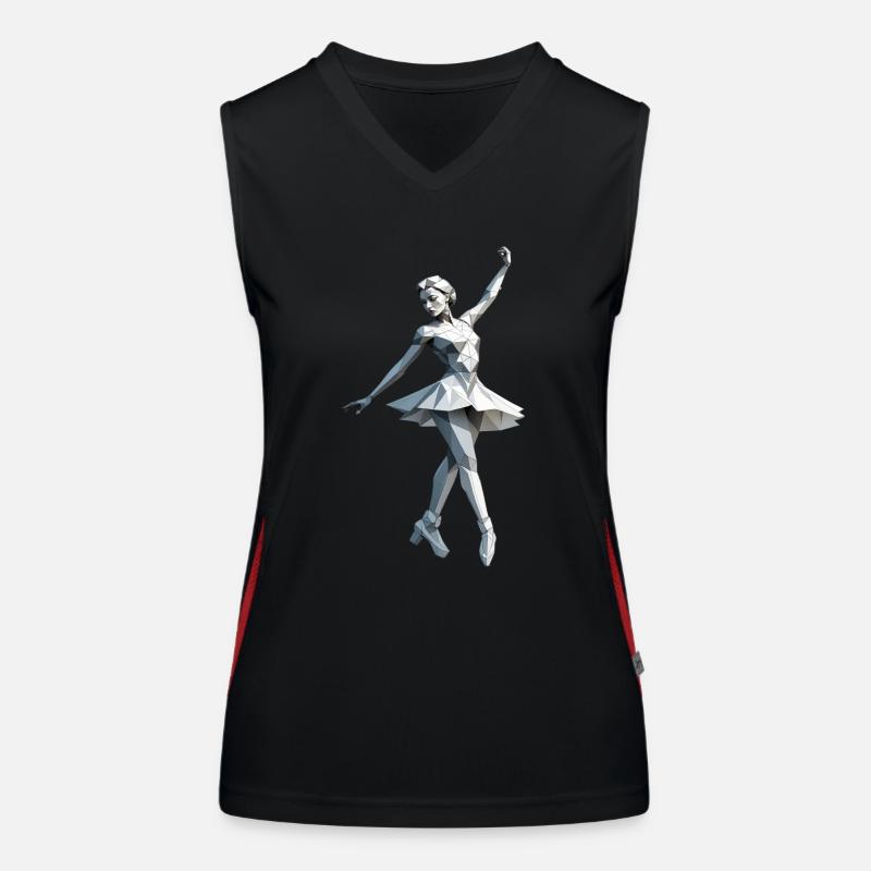 Ballerine Low Poly - Ballet Design Débardeur respirant contrasté Femme