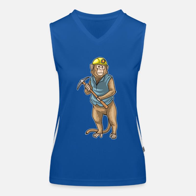 Monkey Miner Pioche Exploitation minière Débardeur respirant contrasté Femme