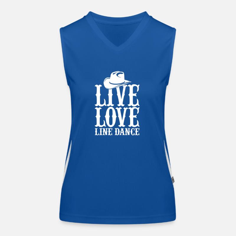 live dance love Funktionelles Kontrast-Tank Top für Frauen
