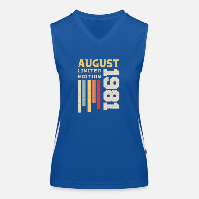 August 1981 - Geburtstagsgeschenk August 1981 August Funktionelles Kontrast-Tank Top für Frauen