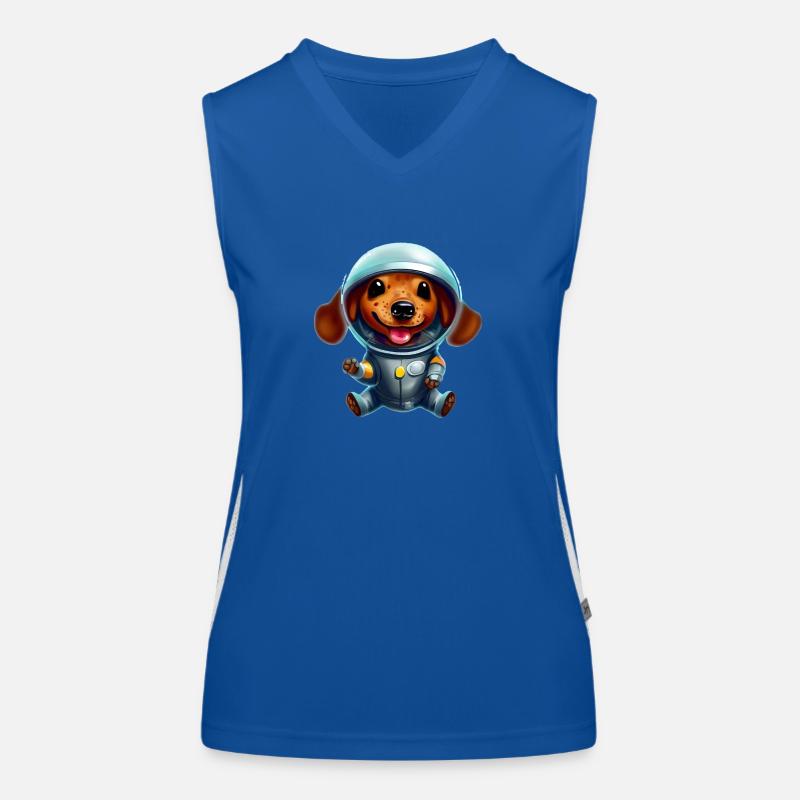 Astronaute teckel Débardeur respirant contrasté Femme