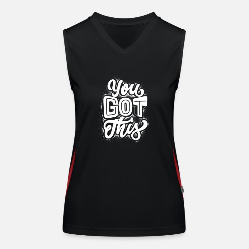 Vous l’avez compris! Motivation Impression Blanche Débardeur respirant contrasté Femme