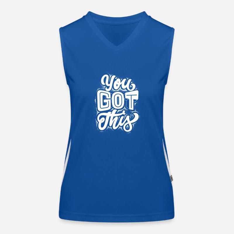 Vous l’avez compris! Motivation Impression Blanche Débardeur respirant contrasté Femme