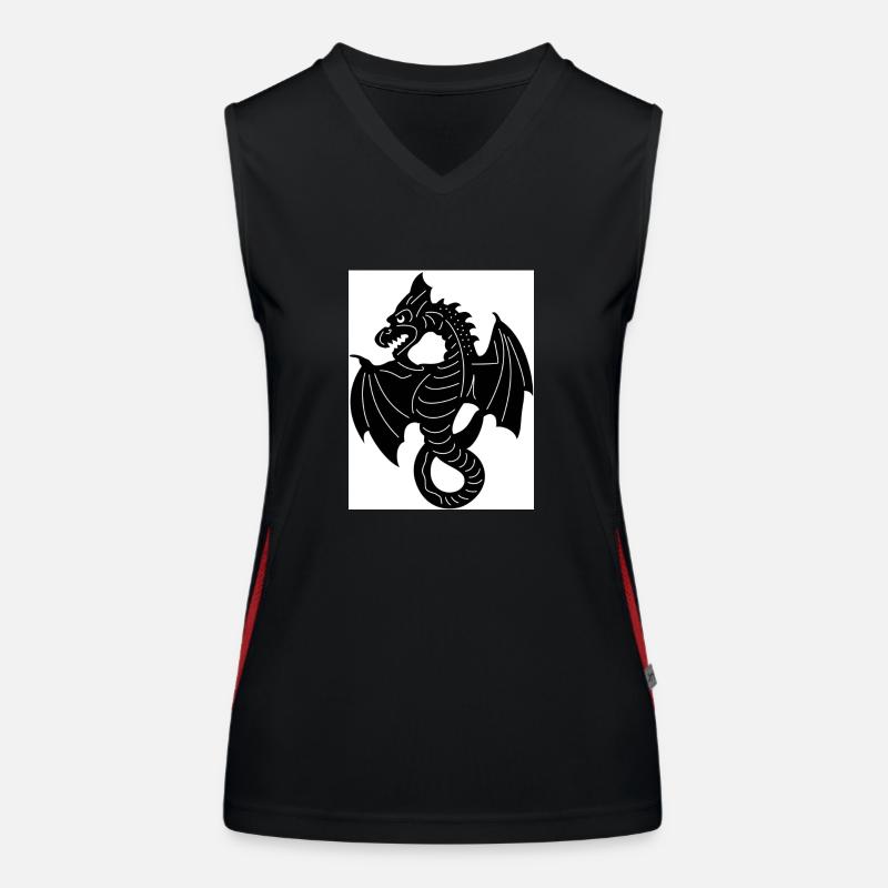 Dragon Flying Funktionelles Kontrast-Tank Top für Frauen