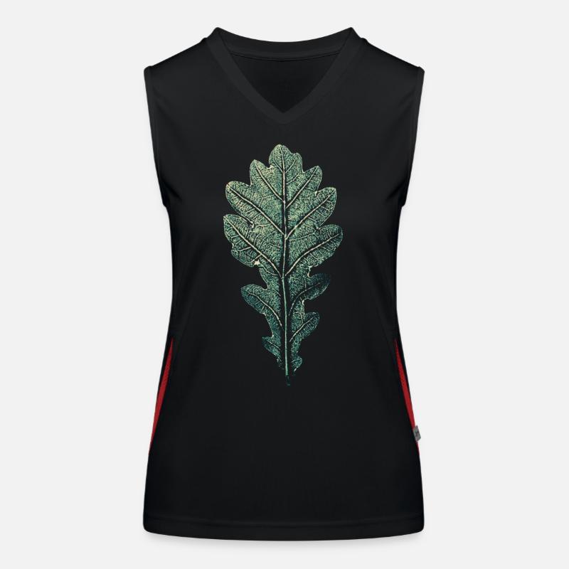 LEAF chêne / impression d'art WALD & Förster Design Débardeur respirant contrasté Femme