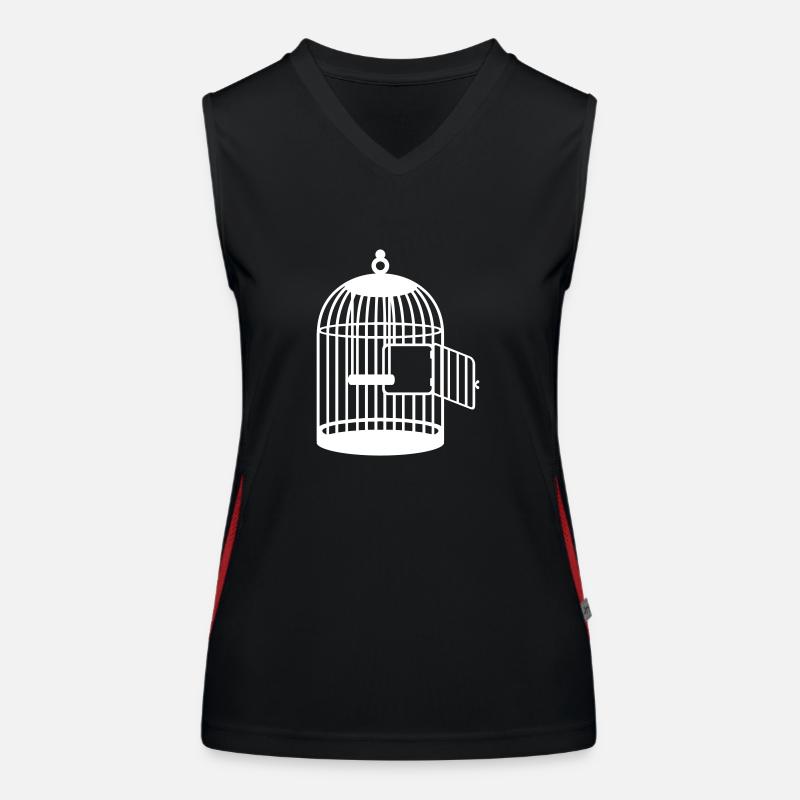 Leerer Käfig / empty cage (1c) Funktionelles Kontrast-Tank Top für Frauen