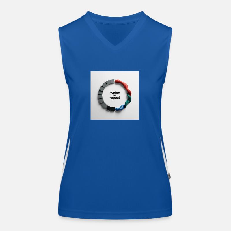 Evolve or Repeat Funktionelles Kontrast-Tank Top für Frauen