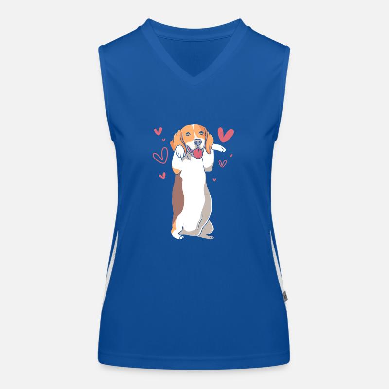 Beagle Mama Mutter Hundemama Funktionelles Kontrast-Tank Top für Frauen