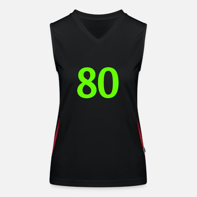 Number 80 Women's Functional Contrast Tank Top