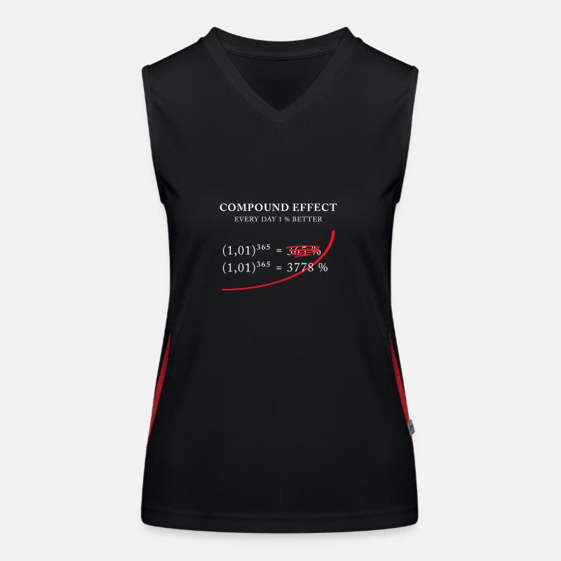 Compound Effect – Jeden Tag 1% besser Funktionelles Kontrast-Tank Top für Frauen