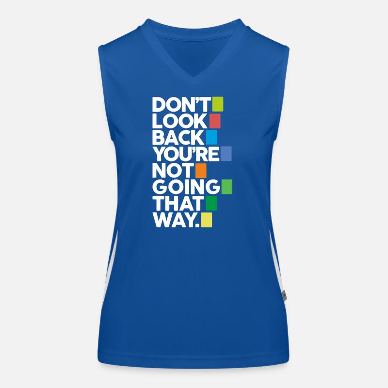 Don't look back (dark) Women's Functional Contrast Tank Top