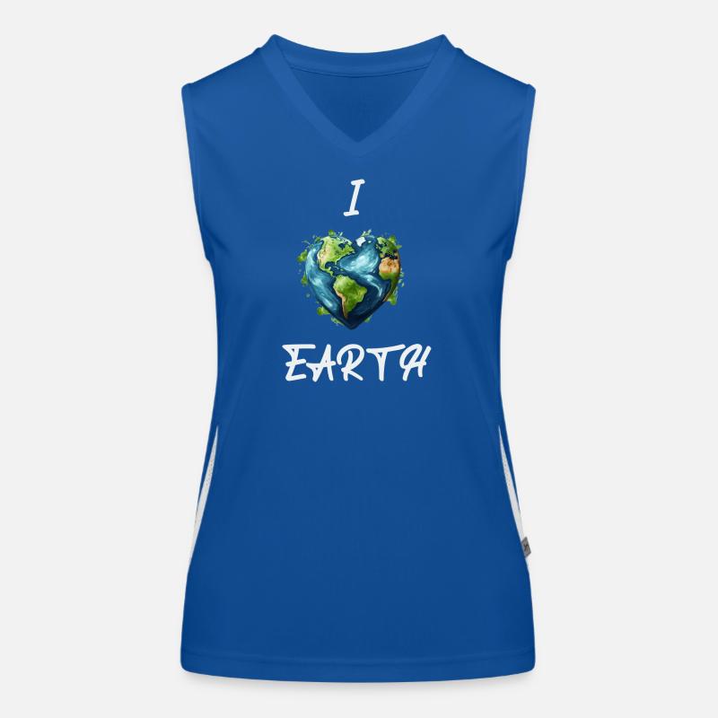 I Love Earth Light Women's Functional Contrast Tank Top