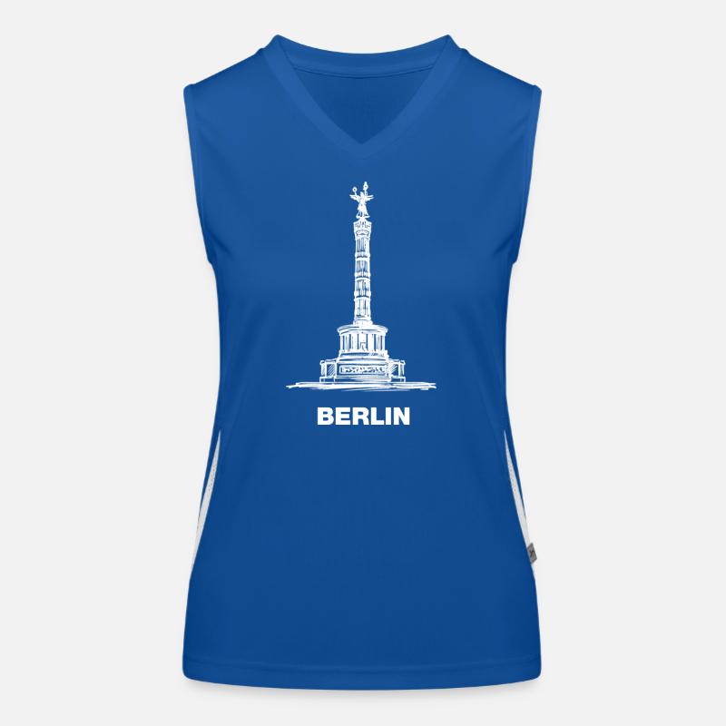 Berlin - Siegessäule/Goldelse Funktionelles Kontrast-Tank Top für Frauen
