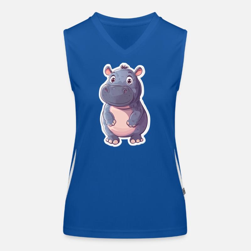 Nilpferd Funktionelles Kontrast-Tank Top für Frauen