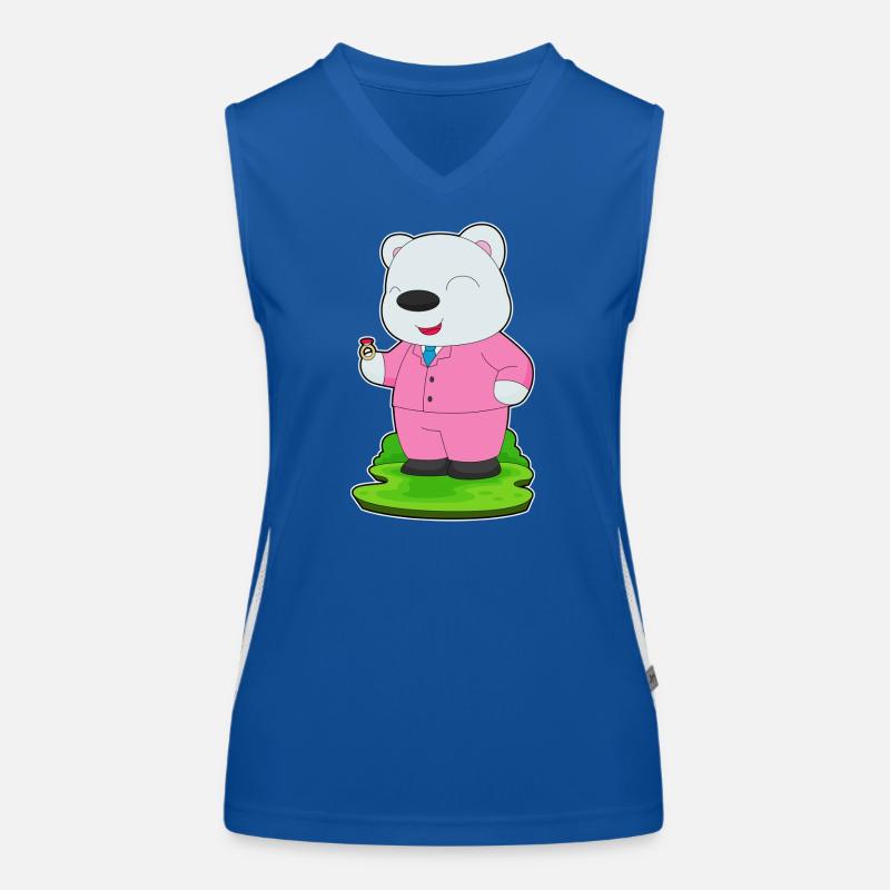 Eisbär Bräutigam Ehering Hochzeit Funktionelles Kontrast-Tank Top für Frauen