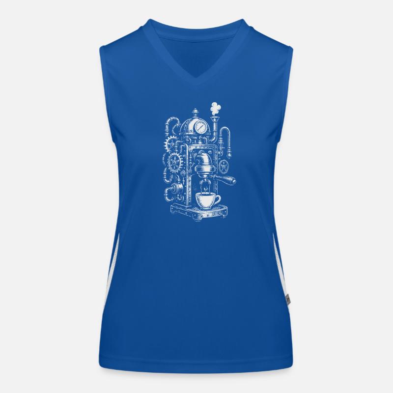 Steampunk Espresso Machine Débardeur respirant contrasté Femme